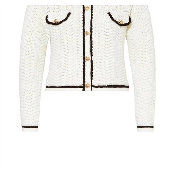 NEW SUNCOO giany cardigan in black/white - Picture 3 of 3